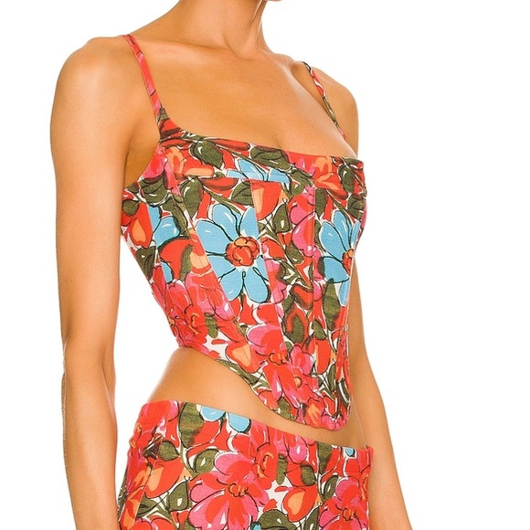 NWT Miaou V Corset in Parisian Flower Rouge - Picture 2 of 7